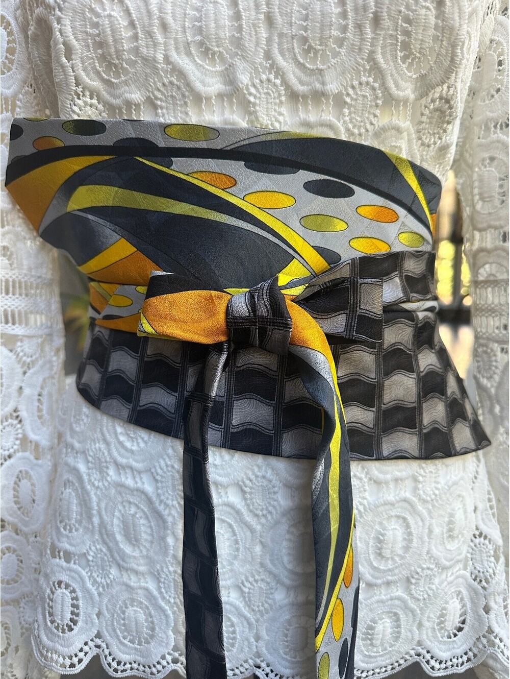 Upcycled Silk Obi Wrap Belt | Corset Waist Belt | OOAK | OS |